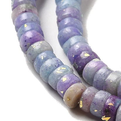 Natural Dolomite Beads Strands, with Synthetic Opal, Dyed, Disc, Heishi Beads
