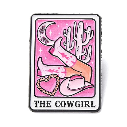 Прямоугольник с эмалированными значками в виде ковбойши, булавки для лацканов из сплава для одежды рюкзака, чёрные