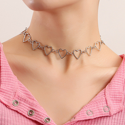 Geometric Hollow Heart Necklace for Women, Chic and Luxurious Jewelry that Won't Fade