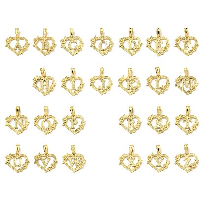 Подвески сердце латуни, долговечный, без кадмия и без свинца, реальный 18 k позолоченный