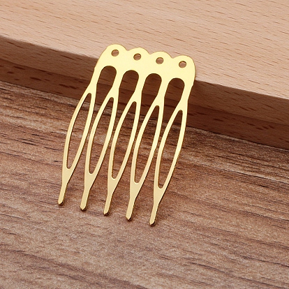 Iron Hair Comb Findings, with Loops