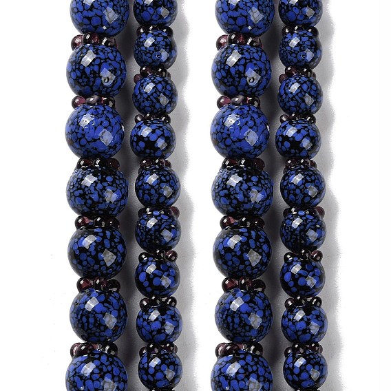 Бусы лэмпворк ручной работы, черника
