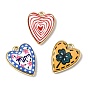 Печатные подвески сплава, сердце прелести, долговечный, стойки покрытие, золотые