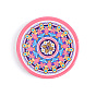 Porcelain Cup Mats, Flat Round Shape Mandala Pattern Coaster