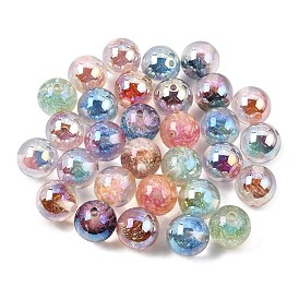 Placage perles de résine, rond avec de la glace