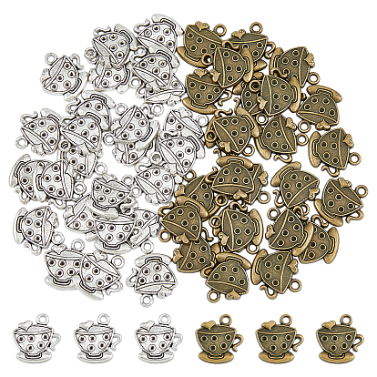 50 шт 2 цвета подвески из сплава, чашка очарование
