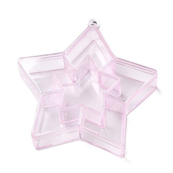 Plastic Bead Containers, Candy Treat Gift Box, for Wedding Party Packing Box, Star