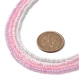 4Pcs 4 Colors Glass Seed Beaded Necklaces Set, with 304 Stainless Steel Clasps
