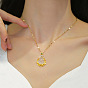 Luxury Gold Lotus Buddha Necklace - Delicate Design for Collarbone, Unique and Elegant.