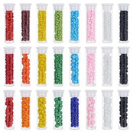 PandaHall Elite 3 Style Glass Seed Beads, Opaque Colours Seed, Small Craft Beads for DIY Jewelry Making, Round