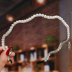 Waved Pearl Hair Bands, Bridal Hair Bands Party Wedding Hair Accessories for Women Girls