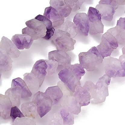 Brins de perles d'améthyste druzy brutes et naturelles, nuggets