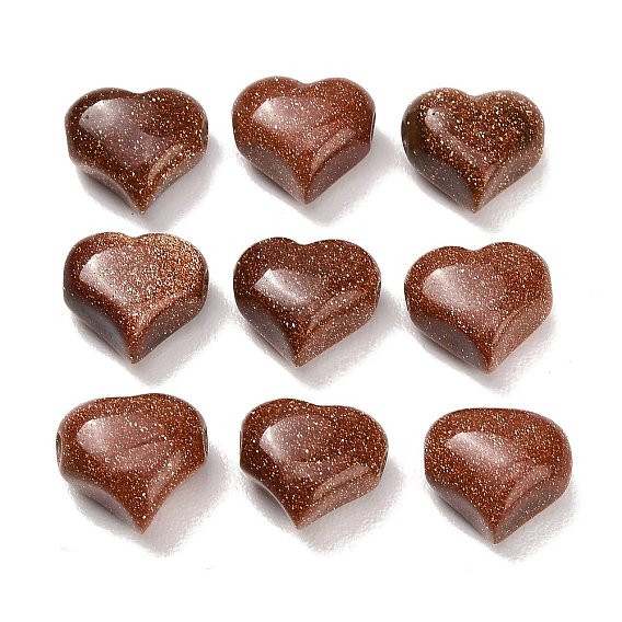 Synthetic Goldstone Beads, Heart