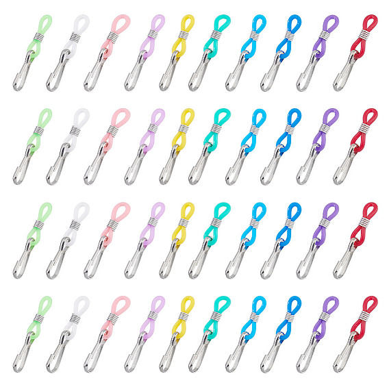 40шт. силиконовый держатель молнии для джинсов, с 304 застежкой из нержавеющей стали