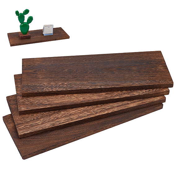 4шт. деревянные настенные держатели, прямоугольные