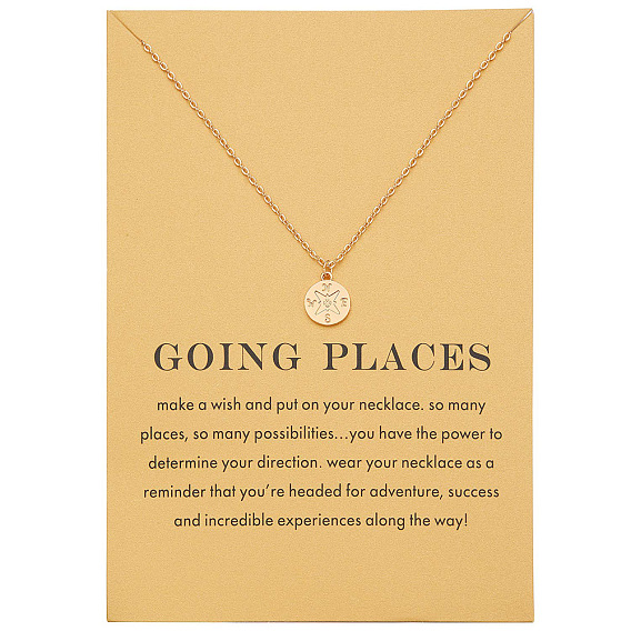 Ожерелья с подвеской в виде компаса из латуни для женщин