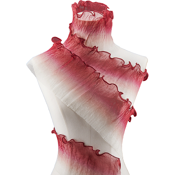 5ярдов полиэстеровой плиссированной кружевной ленты, отделка из органзы, для декоративной одежды