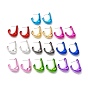 Twist Teardrop Acrylic Stud Earrings, Half Hoop Earrings with 316 Surgical Stainless Steel Pins