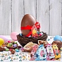 72Pcs 3 Styles Easter Theme Organza Gift Bag Sets, with Zinc Alloy Rabbit Clasps and Paper Tag