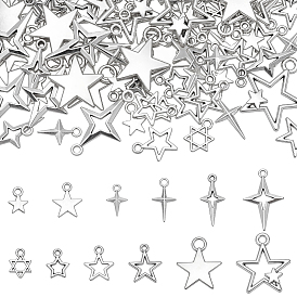 120 Stk. 12 Stile Anhänger aus tibetischem Legierungsstil, Sterne-Charme