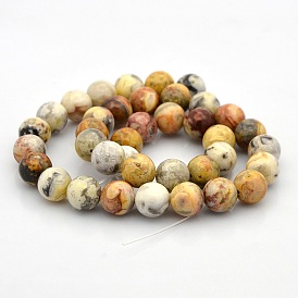 Natural Crazy Agate Round Beads Strands