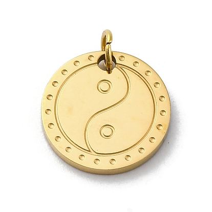 304 прелести нержавеющей стали, с целью перехода в кольце, очарование инь-ян, ионное покрытие (ip)