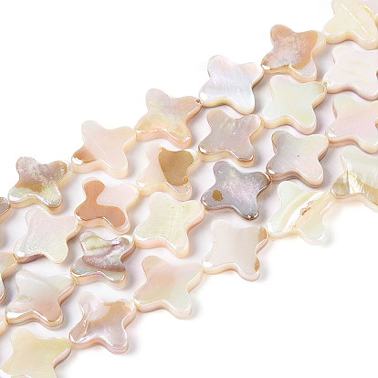 Гальванизированные натуральные пресноводные ракушки, звезда, AB цвет