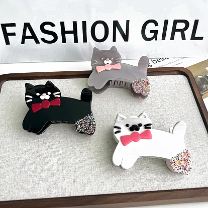 Заколки для волос в форме когтей из ацетата целлюлозы, аксессуары для волос для женщин и девочек, форма кошки