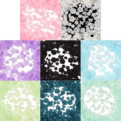 Матовые прозрачные акриловые бусины, разнообразные