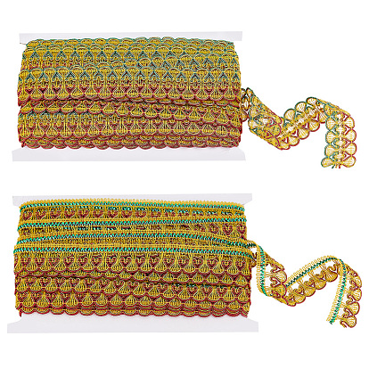 2 карты 2 стили металлизированная кружевная отделка, кружевная лента из полиэстера, принадлежности для шитья аппликаций