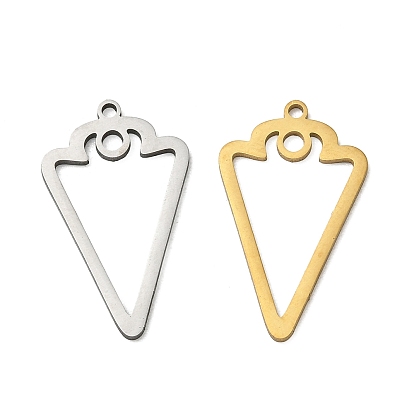 201 Stainless Steel Connector Charms, Triangle Links