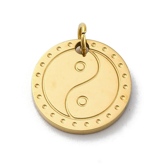 304 прелести нержавеющей стали, с целью перехода в кольце, очарование инь-ян, ионное покрытие (ip)