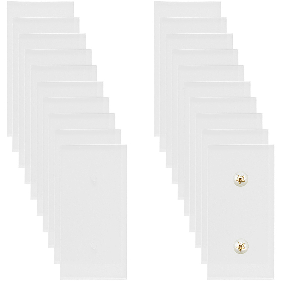 20шт. акриловые карточки для демонстрации сережек, прямоугольные