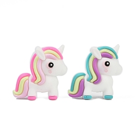 Силиконовые бусины, фокусные бусы, единорог