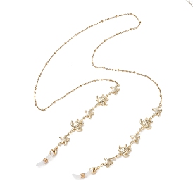 304 Цепочка из нержавеющей стали в виде морской звезды и черепахи для очков, с силиконовыми петлями на концах