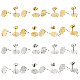 32 шт. 16 стильное ионное покрытие (ip) 304/201 выводы серьги-гвоздики из нержавеющей стали, с плоской пластиной, разнообразные