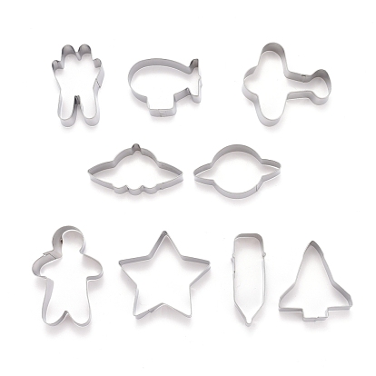Stainless Steel The Universe Series Shape Cookie Candy Food Cutters Molds, for DIY, Kitchen, Baking, Kids Birthday Party Supplies Favors