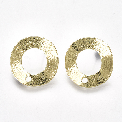 Legierung Ohrstecker Erkenntnisse, mit Schlaufe und Stahlstiften, Ring