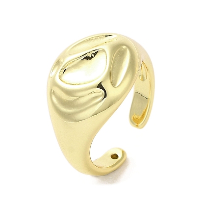 Rack Plating Brass Finger Ring, Cuff Ring, Long-Lasting Plated, Cadmium Free & Lead Free