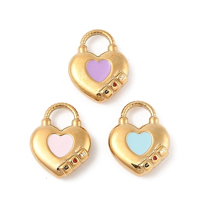 304 нержавеющей стальной эмали подвески, подвески в форме сердца, реальный 18 k позолоченный, вакуумное покрытие pvd