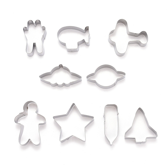 Stainless Steel The Universe Series Shape Cookie Candy Food Cutters Molds, for DIY, Kitchen, Baking, Kids Birthday Party Supplies Favors