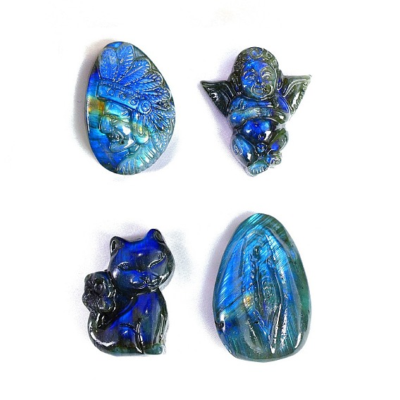 Резные скульптуры из натурального лабрадорита, украшения для выставки, для украшения домашнего офиса