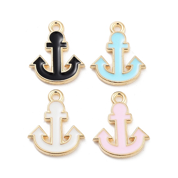 Эмалевые подвески из легкого позолоченного сплава, без кадмия и без свинца, якорь очарование