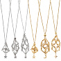 6 шт. 6 стили звезда луна плетеная цепочка из нержавеющей стали чехол для макраме пустой держатель для камня кулон изготовление ожерелья