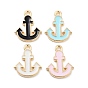Эмалевые подвески из легкого позолоченного сплава, без кадмия и без свинца, якорь очарование