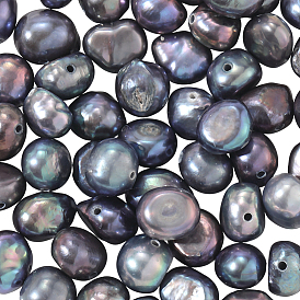 100 шт. натуральный барочный жемчуг кеши, культурный жемчуг пресноводных, двух сторон полированной, окрашенные, самородки