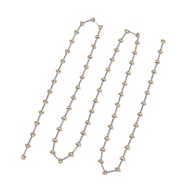 Латунные бисерные цепочки ручной работы, с 201 соединительными звеньями из нержавеющей стали, несварные