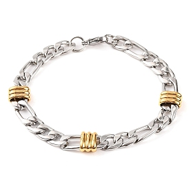 304 Stainless Steel Figaro Chain Bracelets for Women