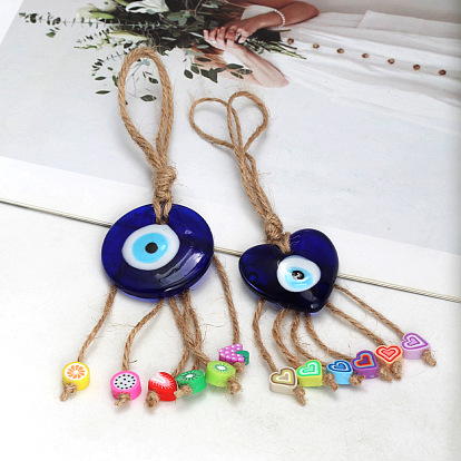 Evil Eyes Lampwork Pendant Decoration Keychain