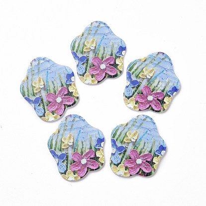 Acrylic Cabochons, for Hair Pins, Hair & Earrings Accessories, Flower